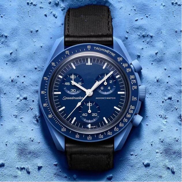 

Men Sports Watch Full Function Quarz Chronograph Watch Bioceramic Planet Mens Watch Mission To Mercury moon Pluto Neptune 42mm Real Black Nylon Montre De Luxe