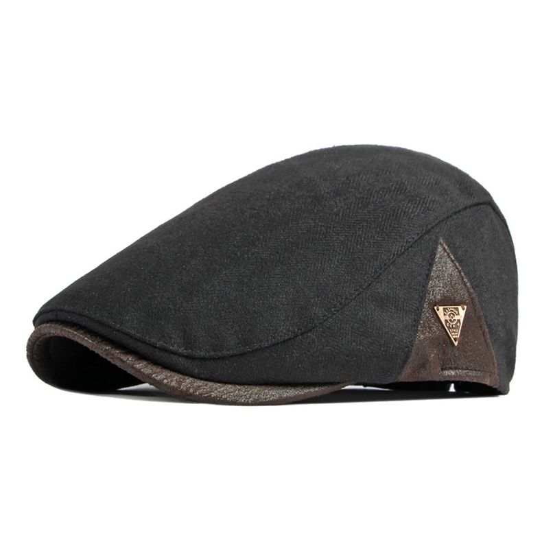 

Stingy Brim Hats Fashion Autumn Beret Hat Men Retro sboy Ivy Flat Cap Herringbone Duckbill Hat Painter Adjustable Gatsby Driving Cabbie Cap 220926, Gray