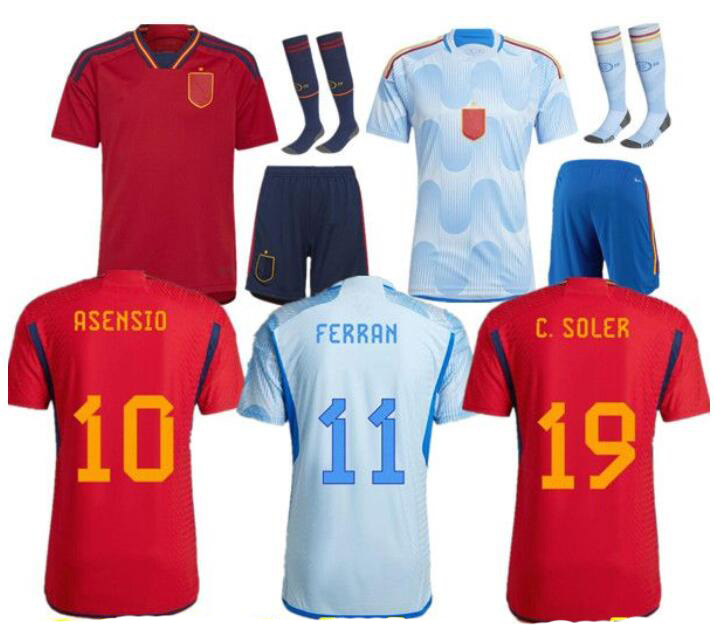 

Adult socks 2022 2023 Spain soccer jersey home away Camiseta de futbol de world cup 22 23 PEDRI ANSU FATI FERRAN SERGIO RAMOS TORRES MORATA GAVI KOKE AZPILICUETA