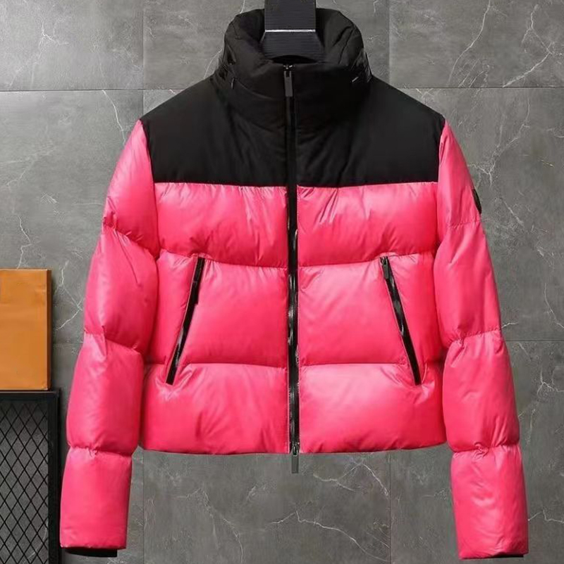 

Maya designer Women's Down & Parkas Cropped Colorblock Small Body Wash-Free Shiny Slim Fit Slim Hooded Embroidered Badge Korean Style Fashion Ski Suit, Supplement (not shipped separately)