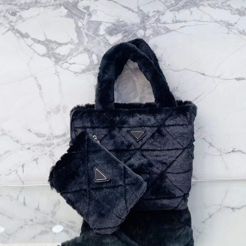 

Winter Shoulder Fur Bags designer bag 2 Piece furry handbag crossbody tote bag woman cross body fashion lady totes purse pochette wallet 5A Quality, Contact seller.