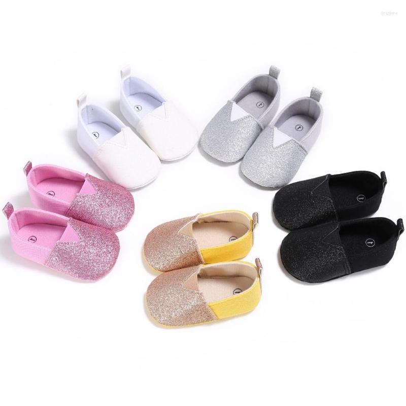 

Athletic Shoes Infant Baby Boys Girls Sneaker Soft Anti-Slip Shine Bright Casual Slip-on First Walkers Cribster -18M