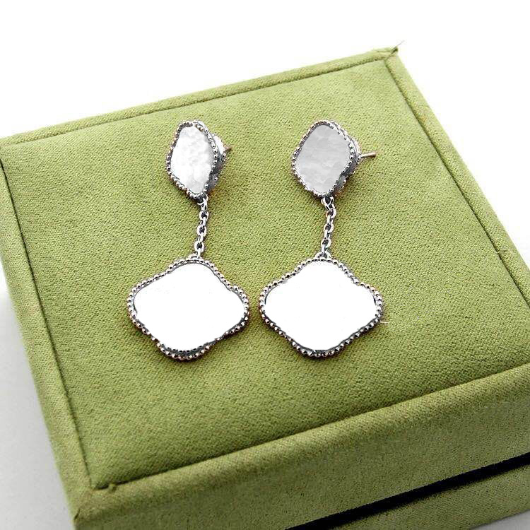 

Designer earrings for women luxury earring dangles Four leaf Clover jewlery design Stud Earrings Stainless Steel cjewelry earing orecchini multicolor gift