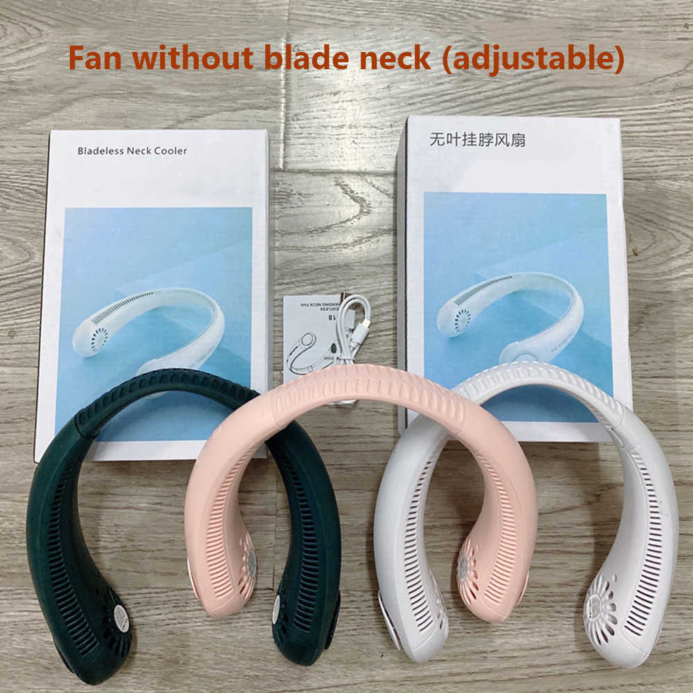 Electric Fans USB Rechargeable Cooling Fan Mini Neck Hanging Fan Outdoor Travel Halter Air Cooling Ventilator Summer Wearable Air Cooler T220927-image-806906790