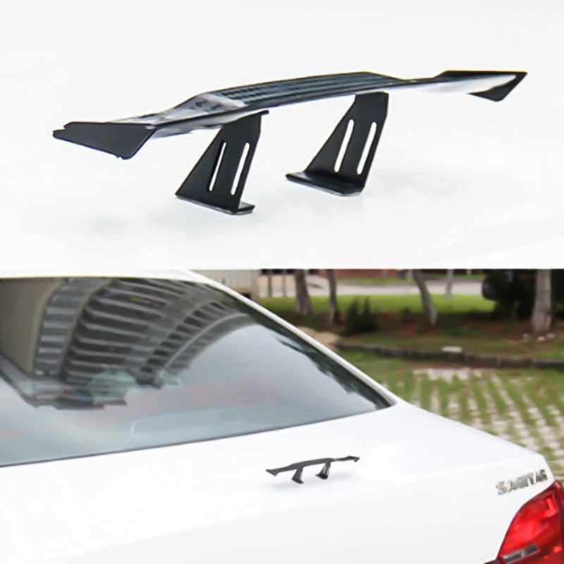 

New Car Modified Racing Rear Small Wing Mini Spoiler Air Deflector Spoiler Decoration Carbon Fiber Twill Look 17cm
