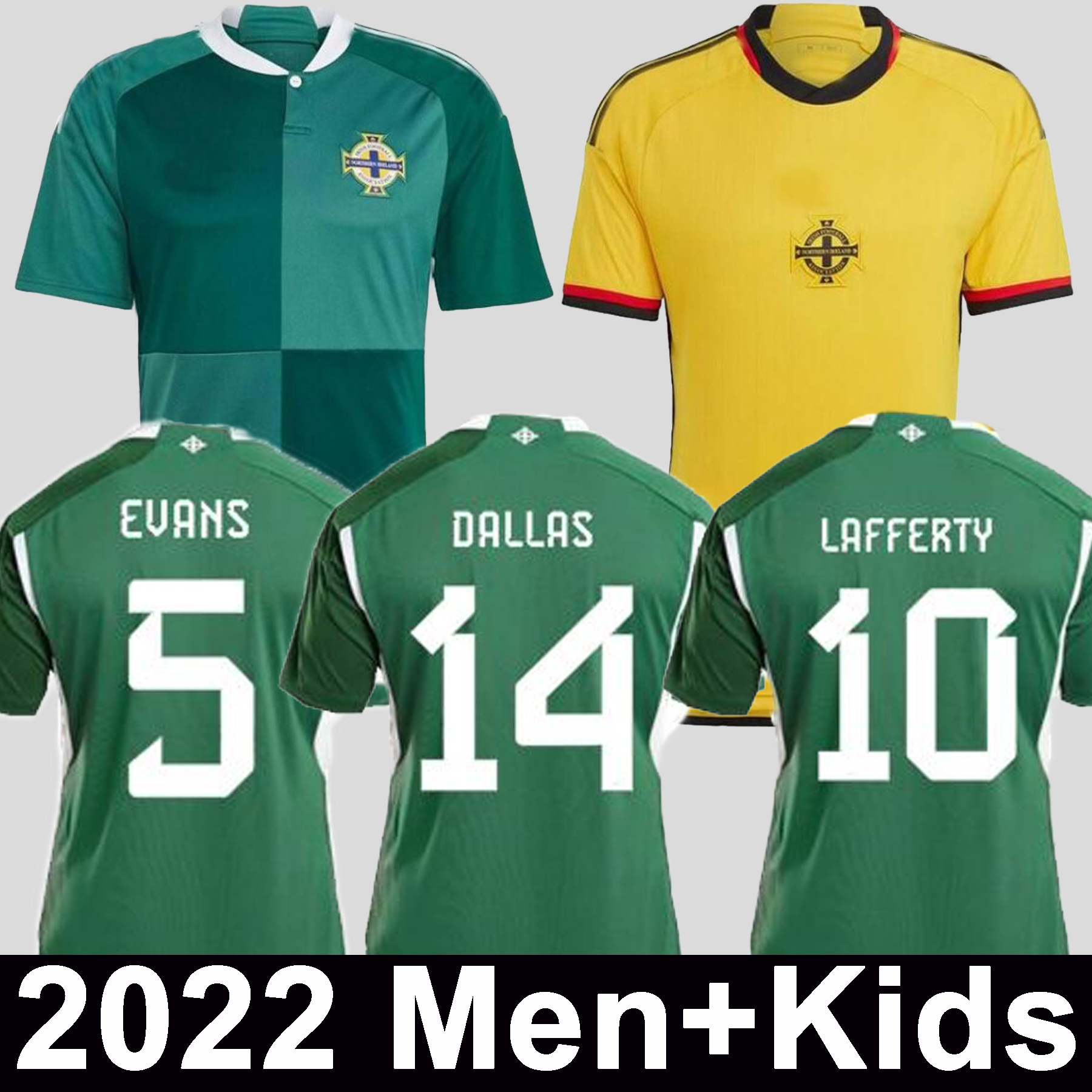 

2022 northern Ireland soccer jerseys men kids kit women uniform 2023 DIVAS LAFFERTY McGINN 22 23 football shirt home away EVANS LAVERY, 22 23 home aldult
