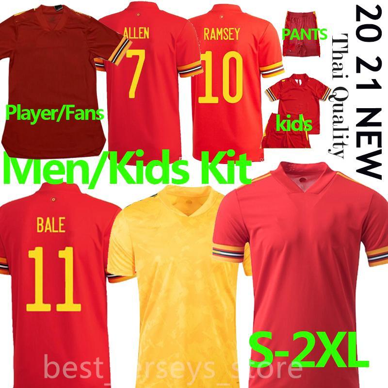 

Soccer 2020 2021 wales National Team soccer jerseys player Euro cup Cymru HOME away BALE JAMES RAMSEY Men kids maillot de football jersey Ca
