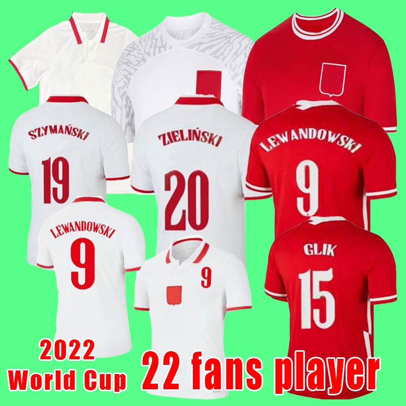 

2022 Soccer Jersey Tops Home away red white PISZCZEK MILIK PoLAnD ZIELINSKI youth children LEWANDOWSKI 22 23 Jerseys GROSICKI Men kids kit football shirts uniforms, 22 home patch