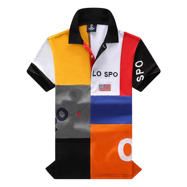 

shirt men's short-sleeved cotton trend color matching European and American T-shirt high-end handsome trend loose casual trendy men s-5XL, Ts340-1