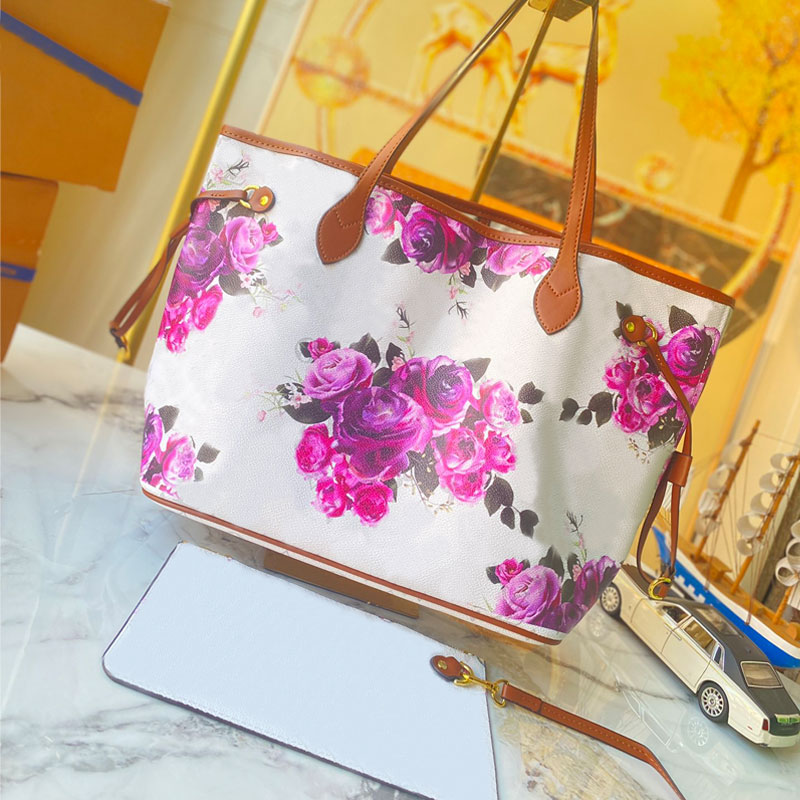 

Fashion Handbag Tote Shopping Bag Women Large Bucket Shoulder Bag Floral Design Leather Handle Garden Handbags Purse Zipper Wallet Brand Letters M21352 M45923