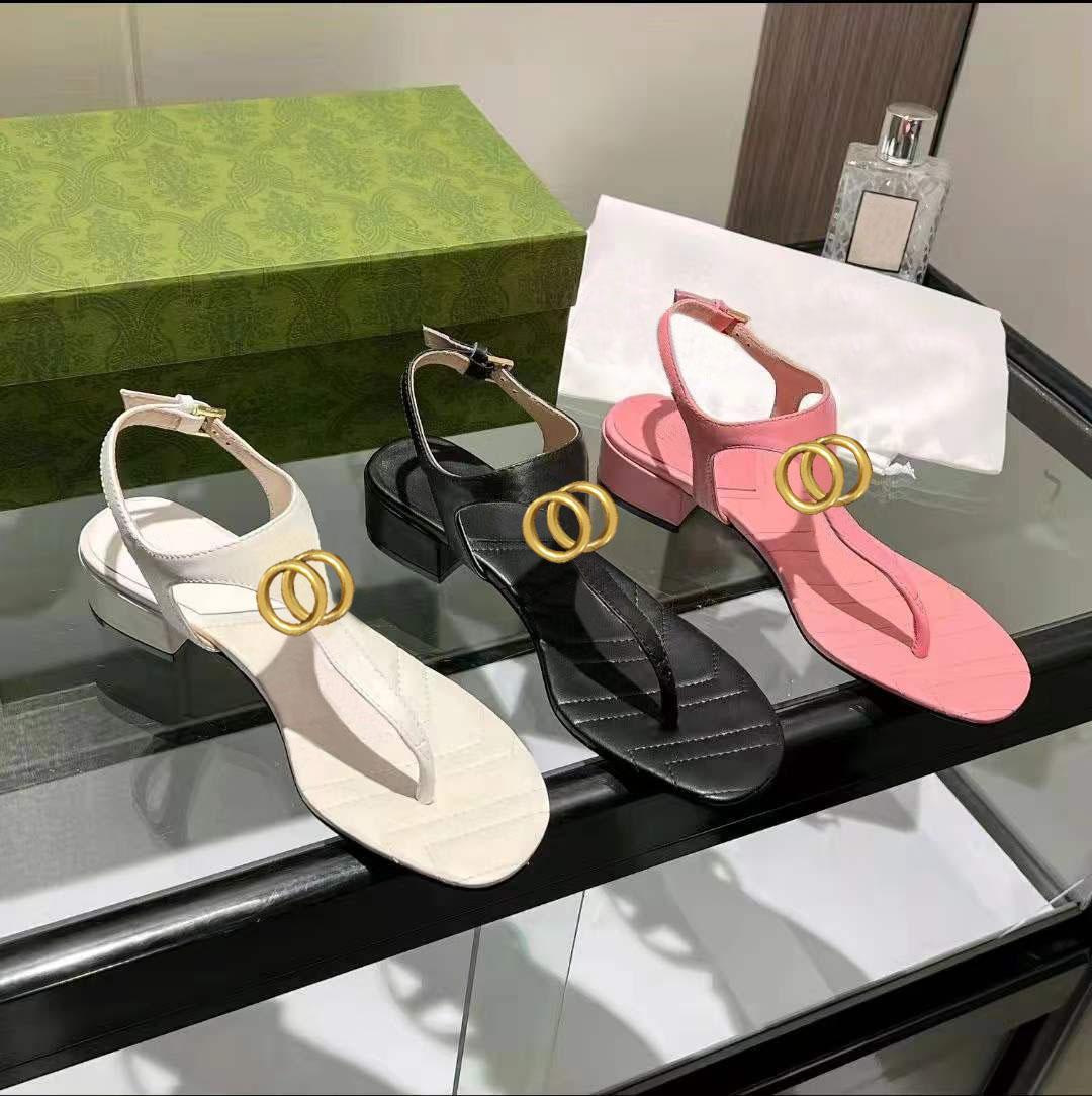 

High Heeled Sandals Women Work Shoe 5Cm Woman Shoes Classic Fashion 100% Leather Designer Sexy Heels Lady Metal Belt Buckle Thick Heel Large Size 35-40-42 With Box, Red