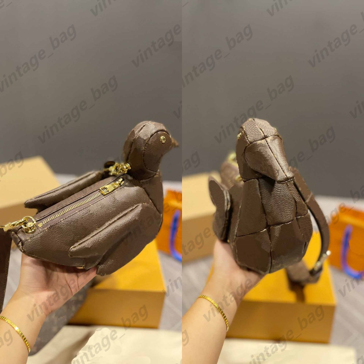 

Cross Body Man Explosion DUCK BAG M45990 NIGOS Heart Shoulder Strap Cross body Totes Women designer Luxury Monograms Canvas printing Stud ey