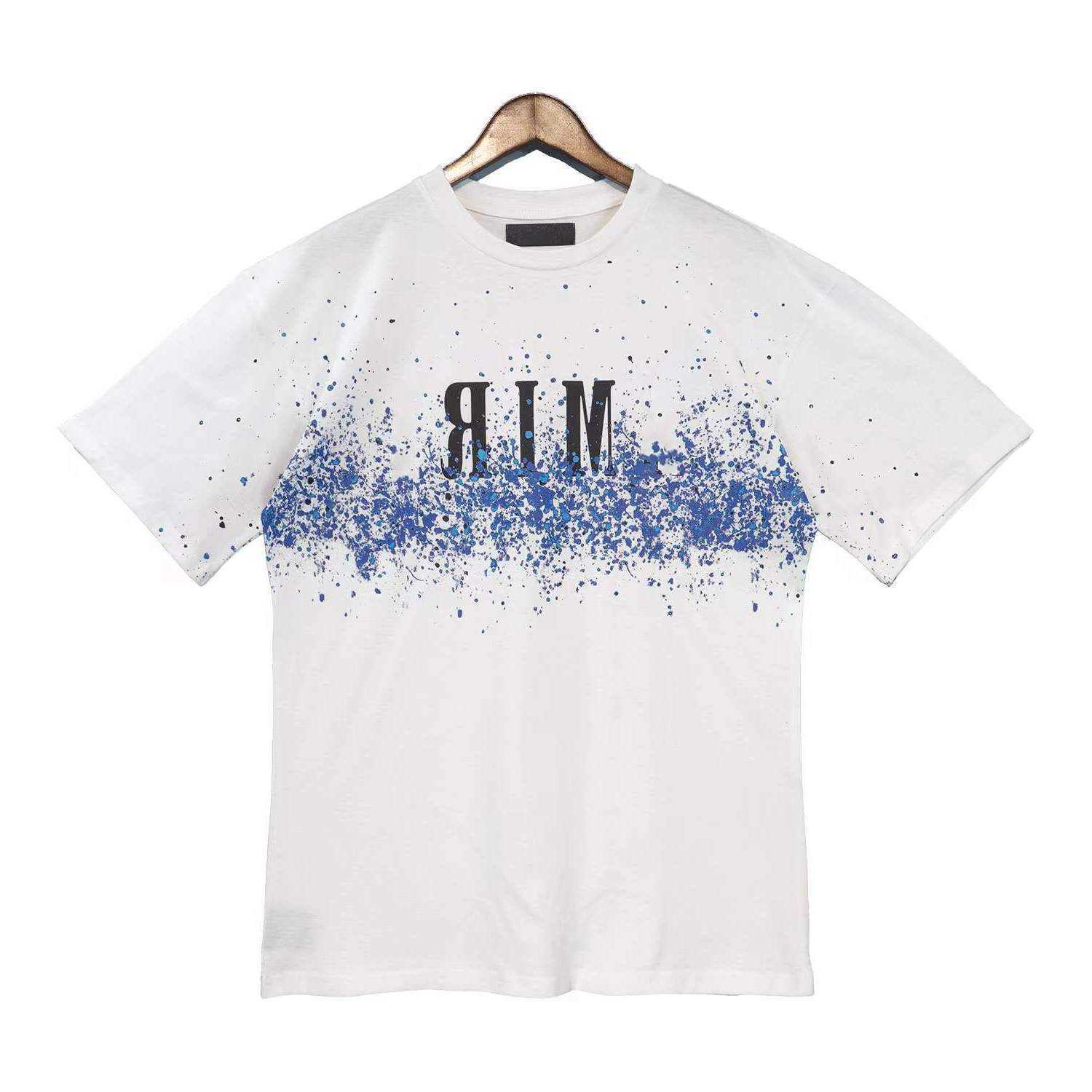 

2022 Fashion Brand T Shirt Spring And Summer Starry Sky Letter Short Sleeve Casual Loose Men And Women Shirt White, 2117 brown#