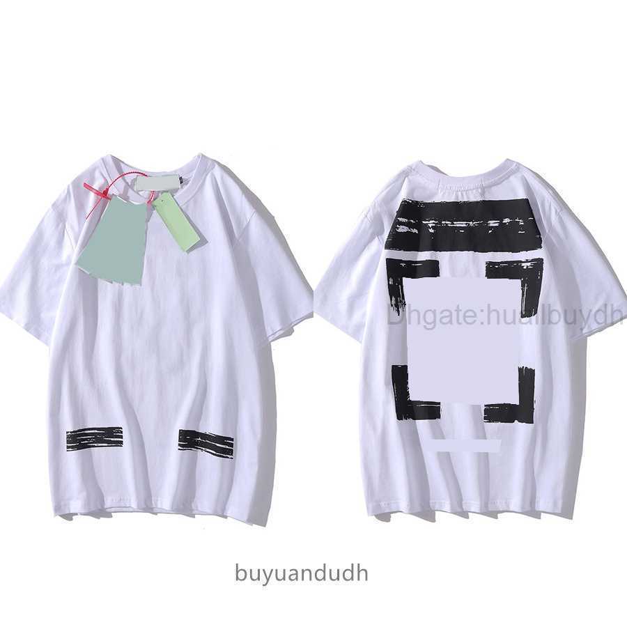 

Summer Fashion Brand Offs t Shirts Mens Ow Religious Oil Painting Direct Spray Arrow Tshirts Hip Hop Short Sleeve Loose Men Tops Tees Women Large Fat T-shirt Fqqn, 53