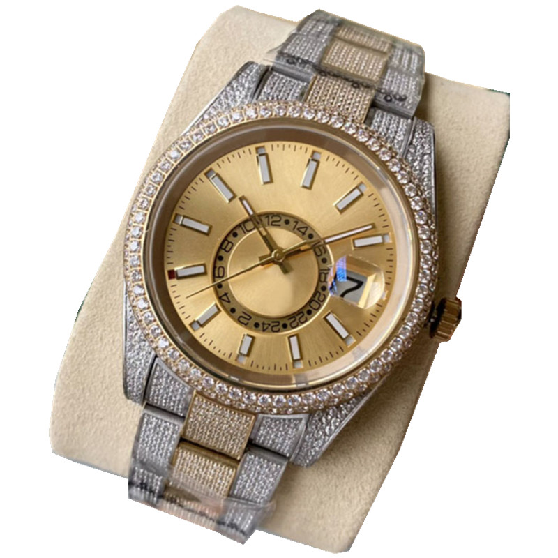 

Diamond watch Mens Watch 41mm Automatic Mechanical Watch Wristwatch Montre de Luxe Stainless Steel For Men Fashion Wristwatches Waterproof Various Digital Dials, Color 1