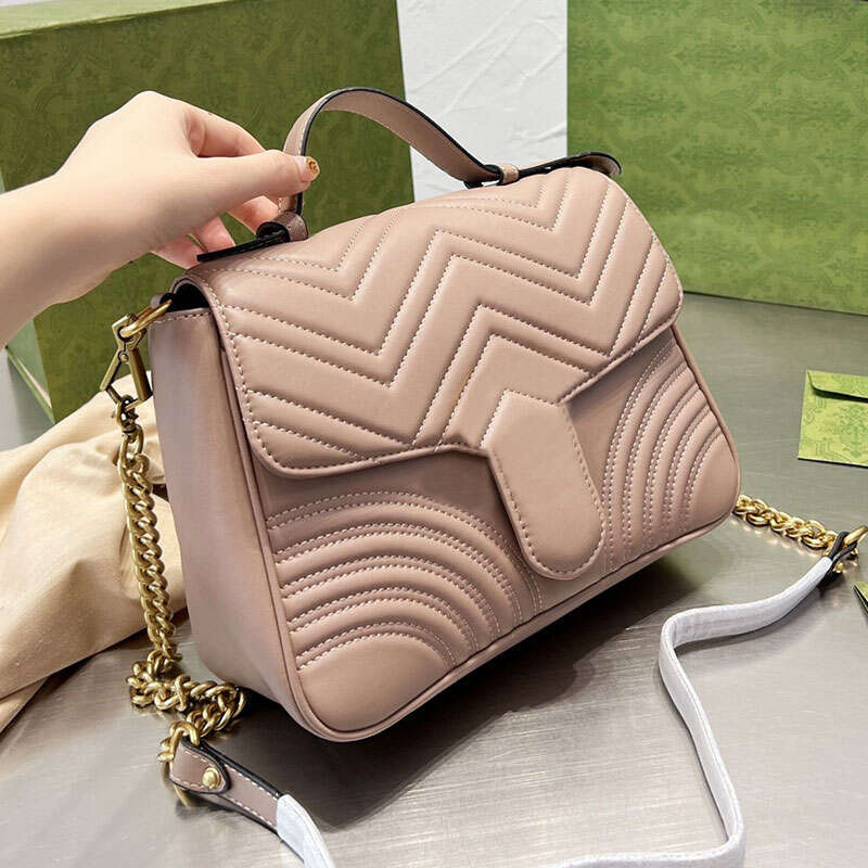 

Evening Bags bags Genuine leather Message Chains Women Handbags Cross Body Shoulder Underarm bag Wave pattern Handbag purse Fashion lettersM