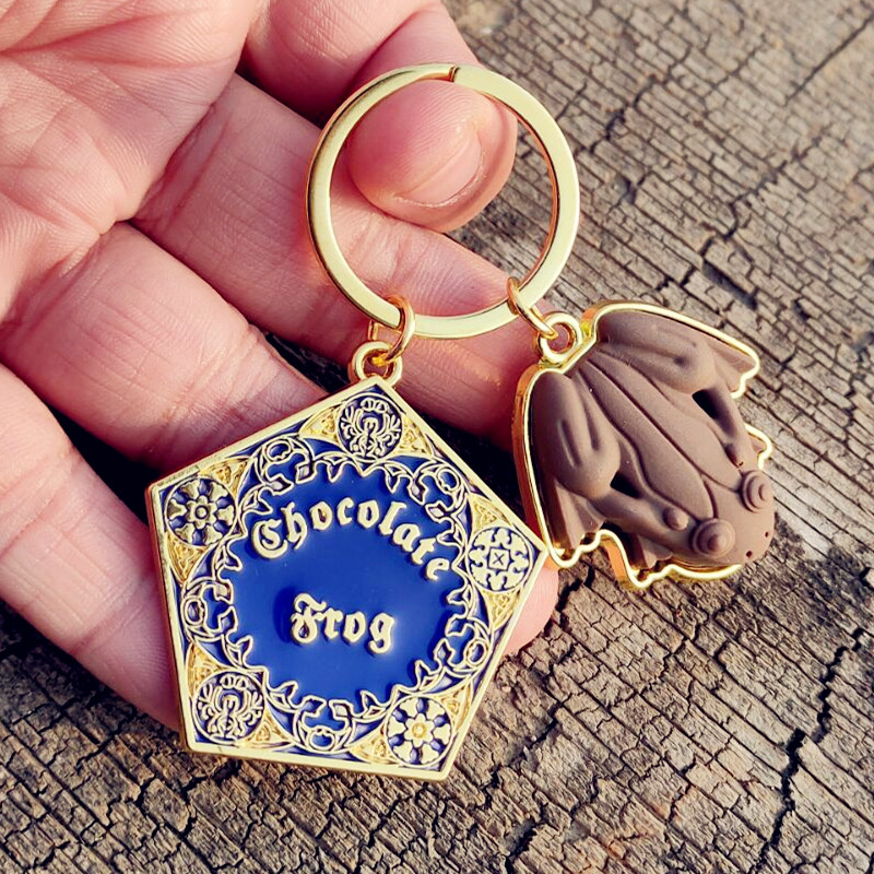 

Fashion Chocolate Frog Key Chain Key Ring Anything from Trolleys Wizard Magic World Cosplay Keychain Keyring Jewelry Accessorie