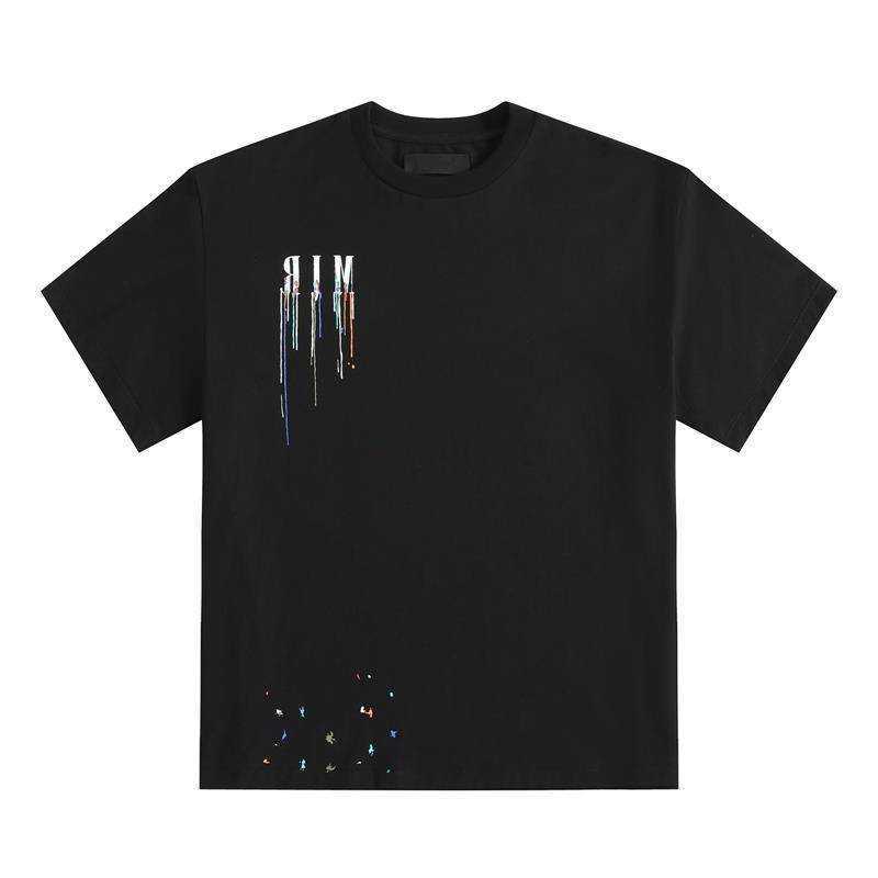 

2022 Fashion Brand Designer T Shirt Spring And Summer High Street Graffiti Loose Casual Men And Women Shirt Black, White