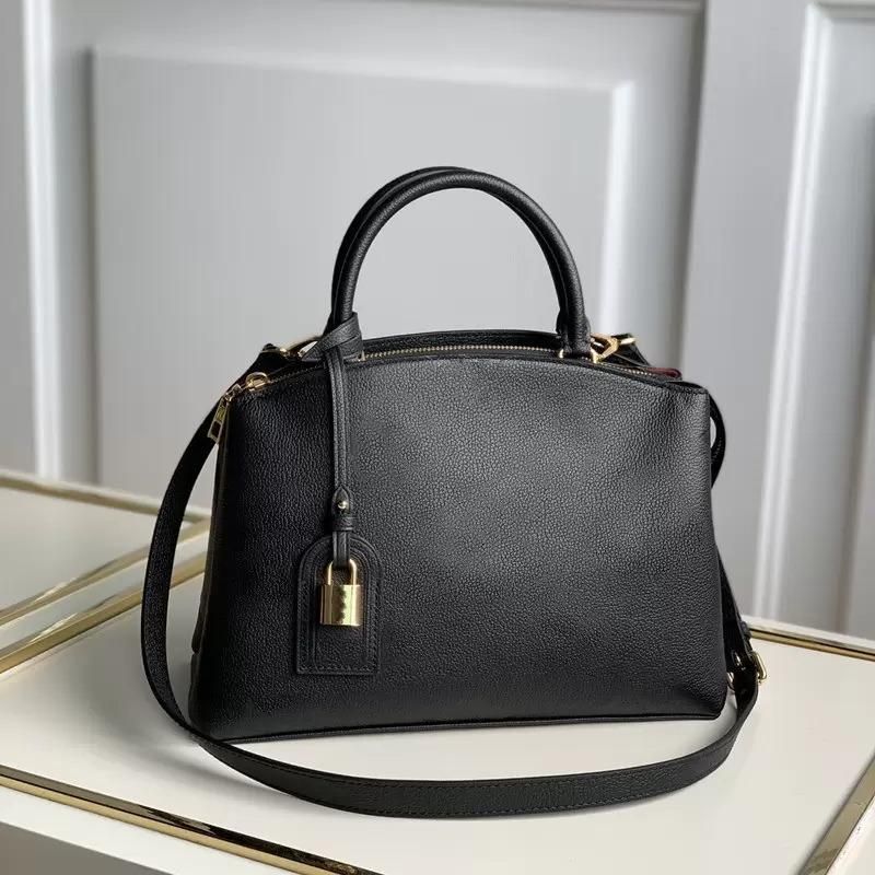

Top Quality Genuine Leather Bags Women Embossing Handbags Shoulder Messenger Bags PETIT PALAIS Tote GRAND PALAIS Satchel, Embossed all black