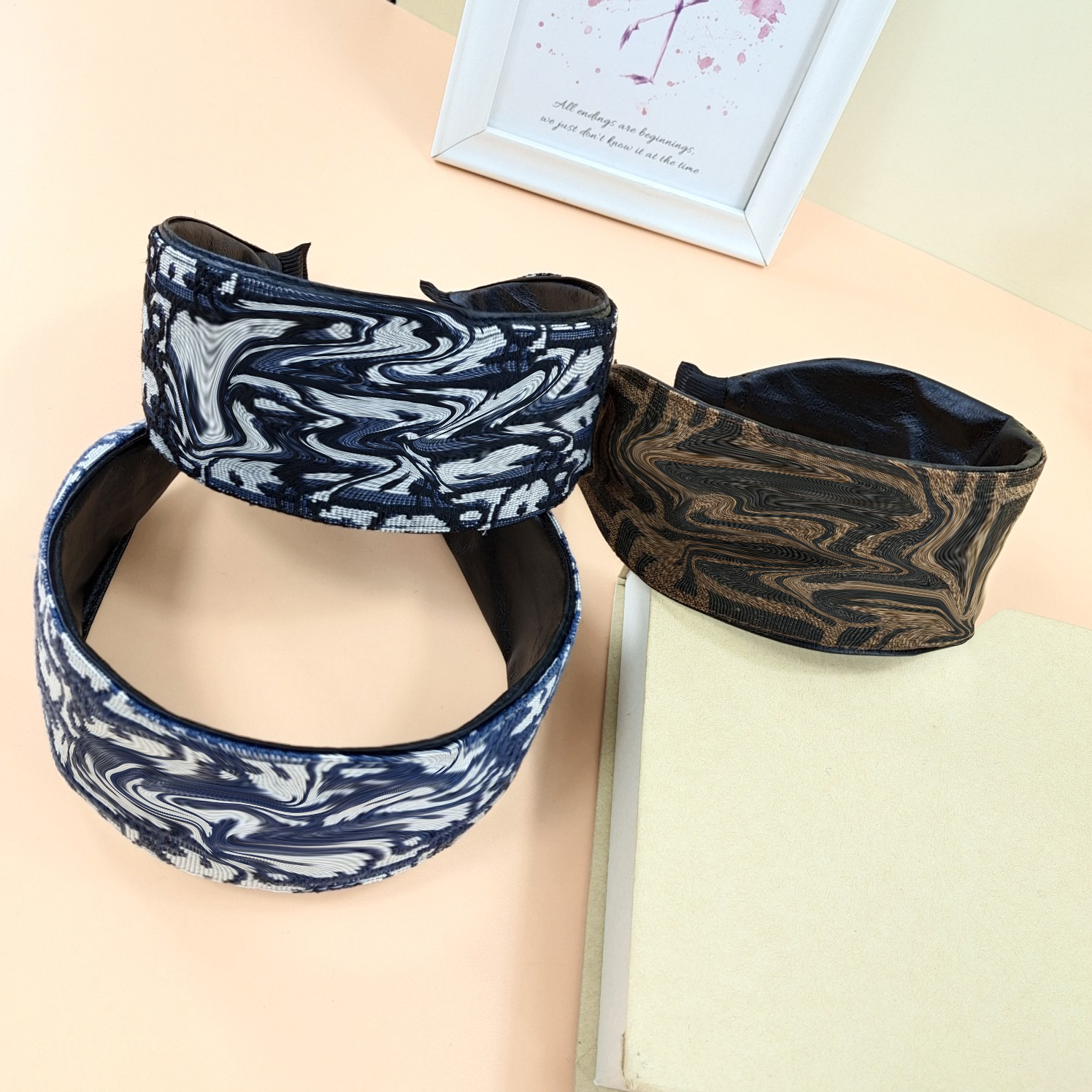 

23ss 20color Brand Designer Letters Printing Bowknot Headband for Women Korean Vintage Retro Wide Edge Cloth Hair Hoop Outdoor Sports Turban Headwrap Accessories