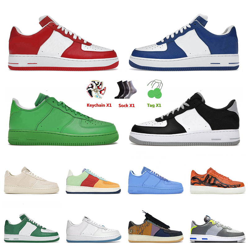 

Airforce 1 Skate Low Running Shoes for Mens Women OG Sneakers Offs White Brooklyn Panda Black White Hare Space Jam UV Reactive Outdoor Sports Size 13, B10 skeleton black 36-45