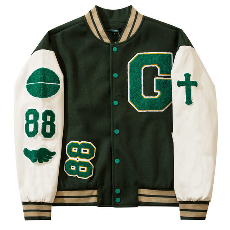 Vestes pour hommes de haute qualité Hip Hop broderie veste collège Harajuku mode Baseball manteaux unisexe Vintage Letterman Varsity veste pour h
