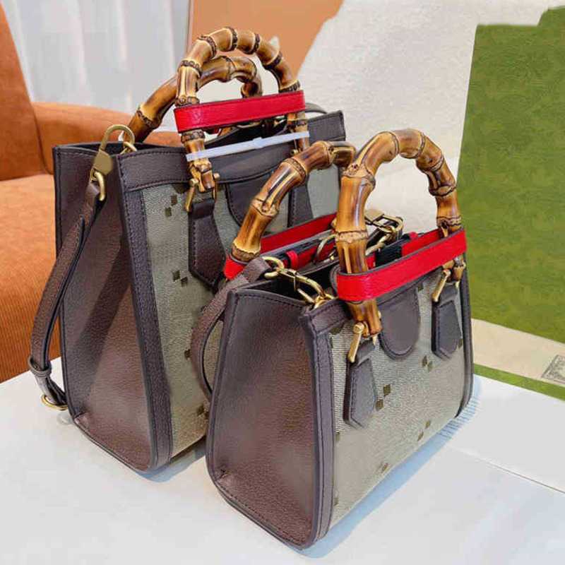 

Attache Diana Ophidia Zhouzhoubao123 Tote Bag Women Bamboo Handle Handbag Shoulder Leather Luxury Designerbrand Crossbody Female Letter Print Bucket 220325 7Z6J, Coffee
