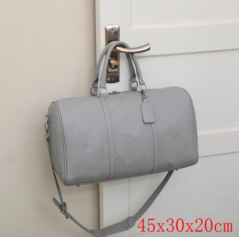 

Designer duffel bag handbag travel luxury Luggage men shopping travelling overnight bags pack totes leather handbag lady fashion women louiseitys viutonitys 45cm, No bag