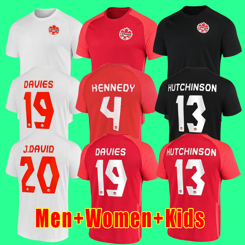

2022 Canada Soccer Jerseys Tops national team DAVIES DAVID Maillot 22 23 MEN KIDS KIT WOMEN Uniform HOILETT LARIN CAVALLINI LARYEA EUSTAQUIO football shirt home away, 22 kid kit