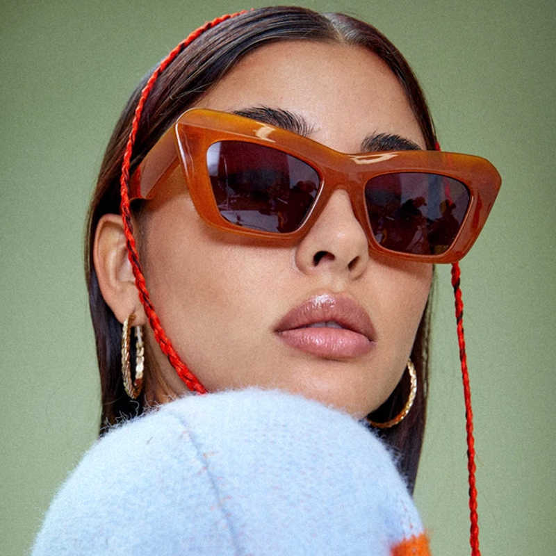 Brand Cat Eye Designer Sunglasses Women 2022 Fashion Design Retro Sun Glasses Female Vintage Square Lady Oculos De Sol 0928-image-807118220