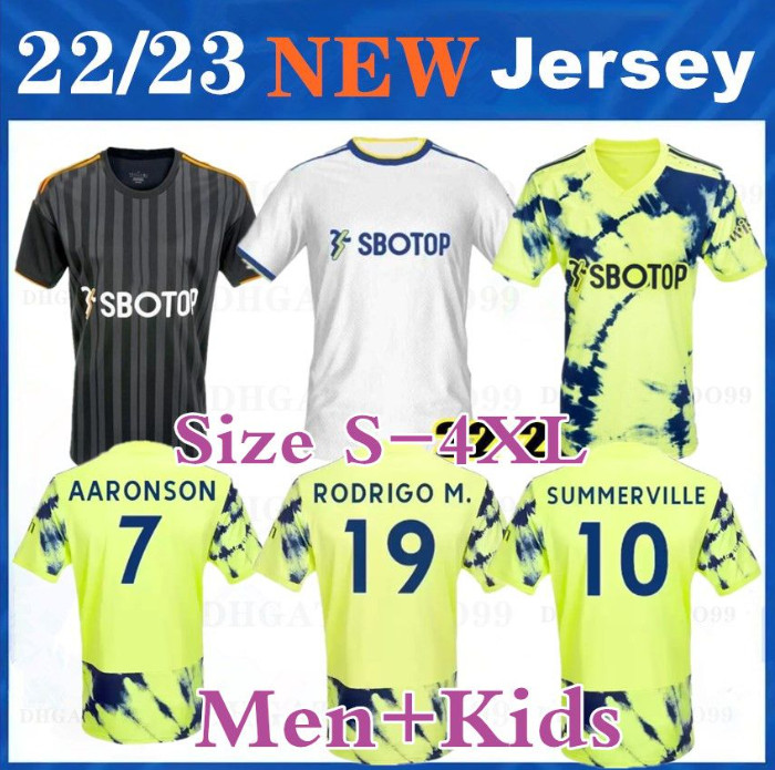 

22 23 leeds soccer jersey 2022 2023 T ROBERTS HERNANDEZ HARRISON JAMES BAMFORD RAPHINHA PHILLIPS football shirt Men kids kits uniforms Size S-4XL