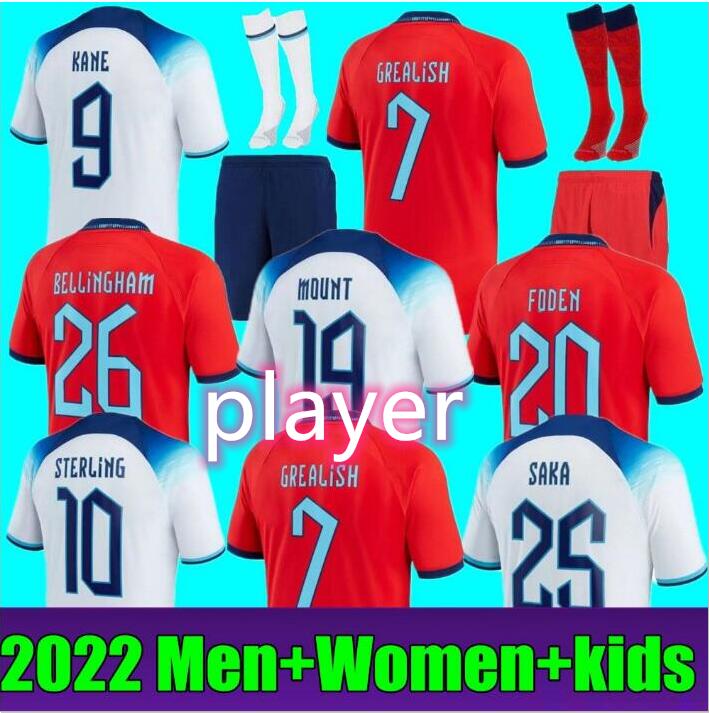 

New Angleterre FODEN soccer jerseys 2022 KANE STERLING GREALISH RASHFORD MOUNT BELLINGHAM ENGlANDS SANCHO 22 23 national Football shirt Women Men kids kit uniform