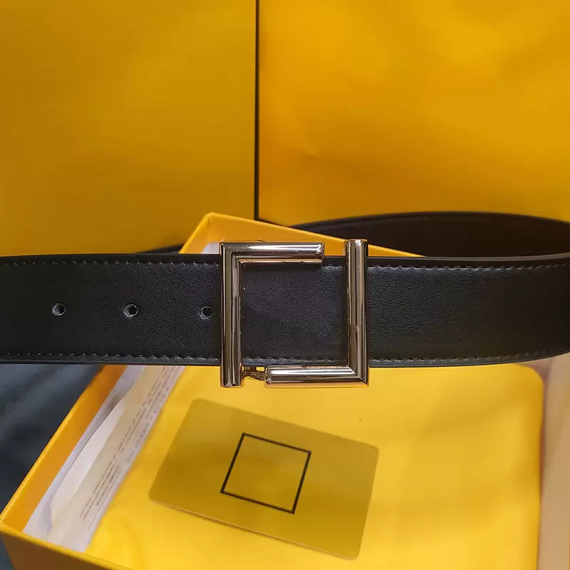 

Luxury Women Designer Belts Mens Genuine Leather Belt Gold Buckle Cowskin Belts Cintura Ceintures Waistband Girdle Width 3.8cm F 2209284D, Black