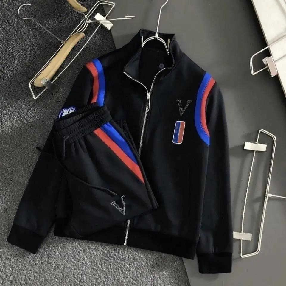 

2022 Mens Tracksuits Fashion Brand Men Suit Spring Autumn Men's Two-Piece Sportswear Casual Style Suits, White1