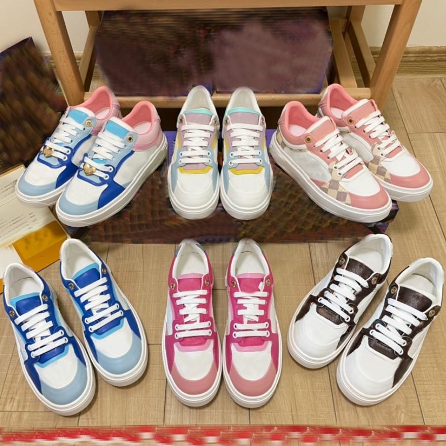 

New TIME OUT Sneakers Embossed Leather Shoes Fashion Women Sneaker Platform Trainers Chaussures Rubber Outsole With Box 35-41