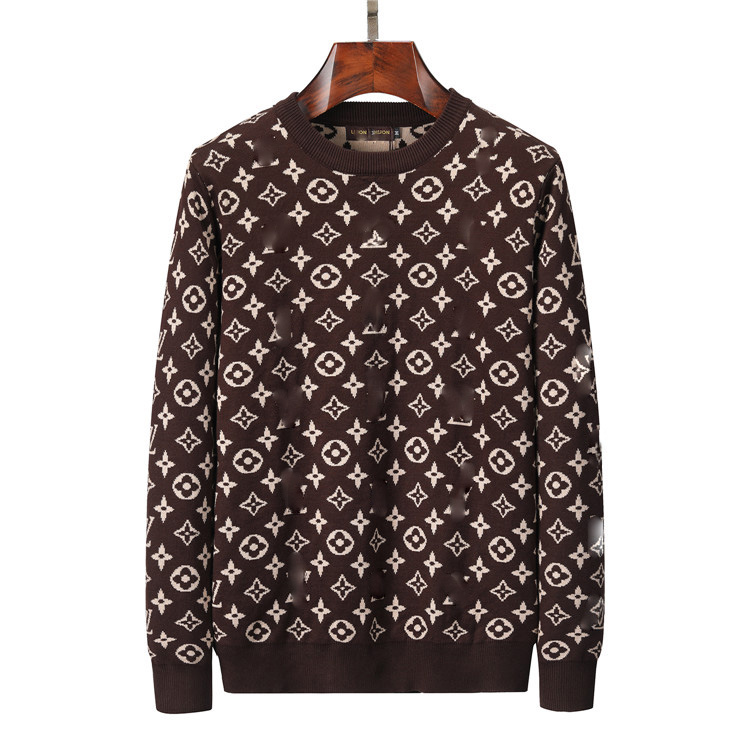

22ss Winter new men's quality cotton sweater with correct letter print football geometric pattern designer comfortable fabric luxury brand LG M-XXXL 000008, Black