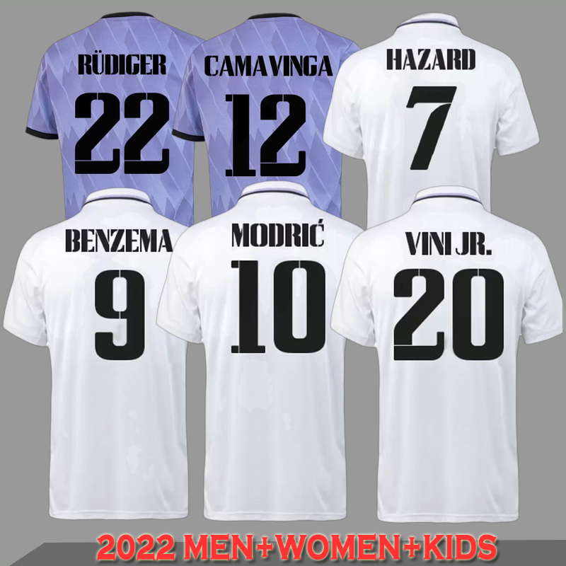2023 Benzema Finals Soccer Jersey 21 22 23 Kirt de football Real Madrids Camavinga Alaba Modric Valverde Fourth Camiseta Men Kids 2021 2022 Unifo