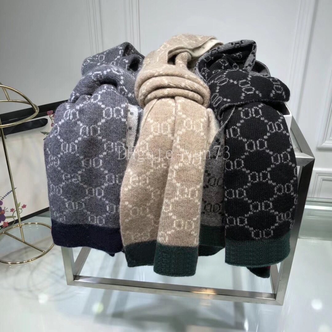 

Classic Design Scarves Cashmere Jacquard Scarf For Man and Women Winter Long Shawls Full Letter Printed Touch Warm Wraps Scarfs With Tags