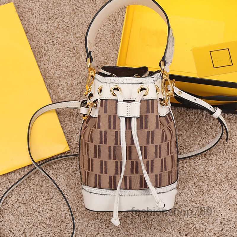 

Evening Bags Drawstring Genuine Bucket Leather Bag Shoulder Sling Bags Wallet Purse Women Clutch Handbag Letter Crossbody Pouch Ladies Two-M