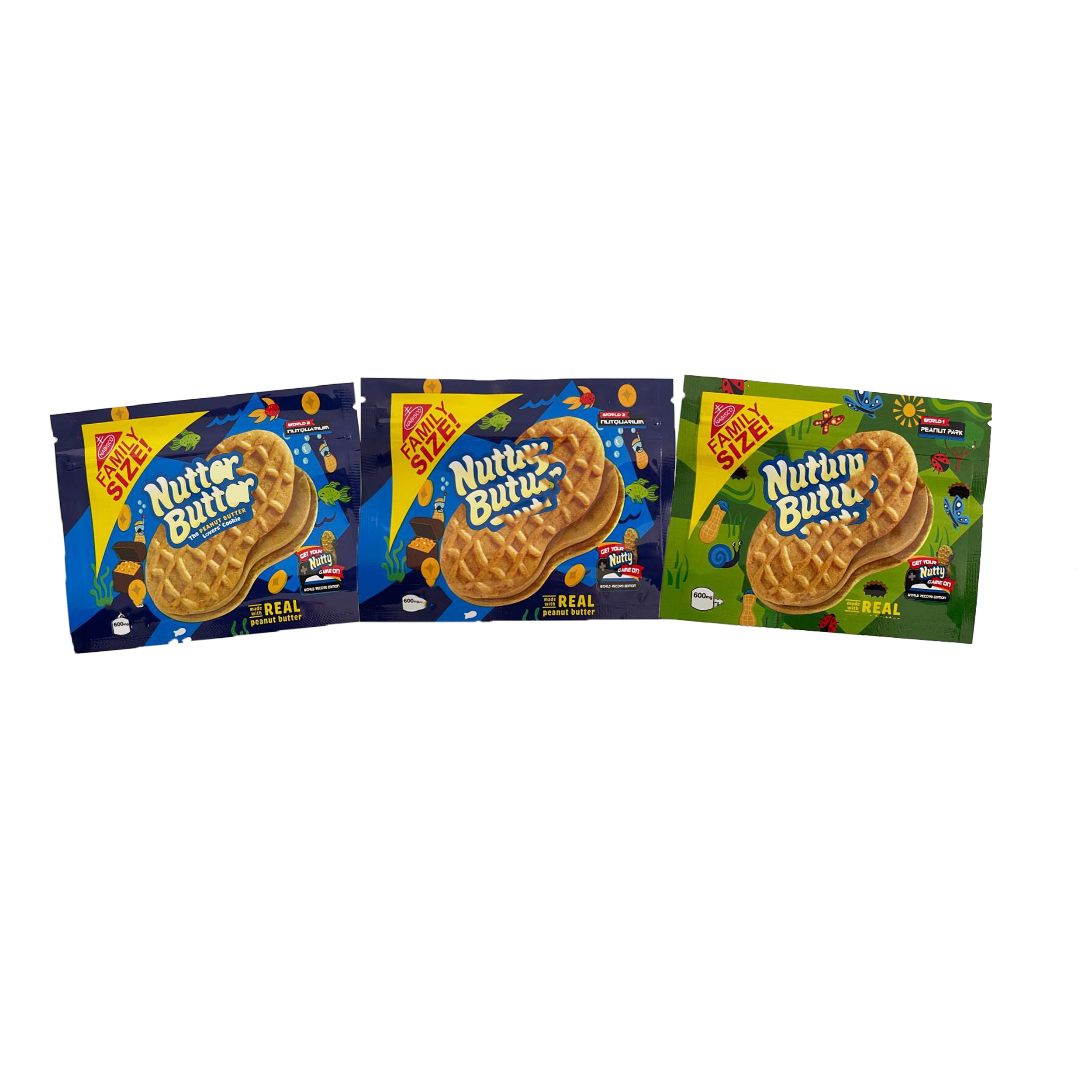 

edible packaging bags nutter mylar 600mg pouch packing bag resealable butter cups package