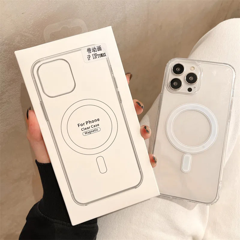 

With motion picture iphone case 14pro magnetic phone cases 13 wireless charging transparent iphone 14 drop-proof 12max full package