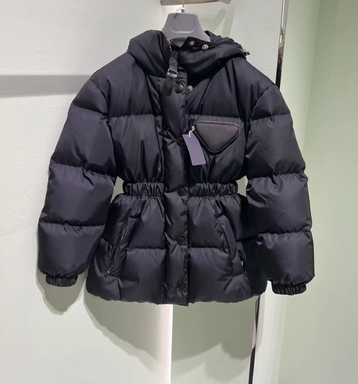 

21FW Women Jacket Parkas Down Coat Fashion Short Jacket Style Slim Corset Thick Outfit Windbreaker Pocket Outsize Lady Warm Coats, Hi