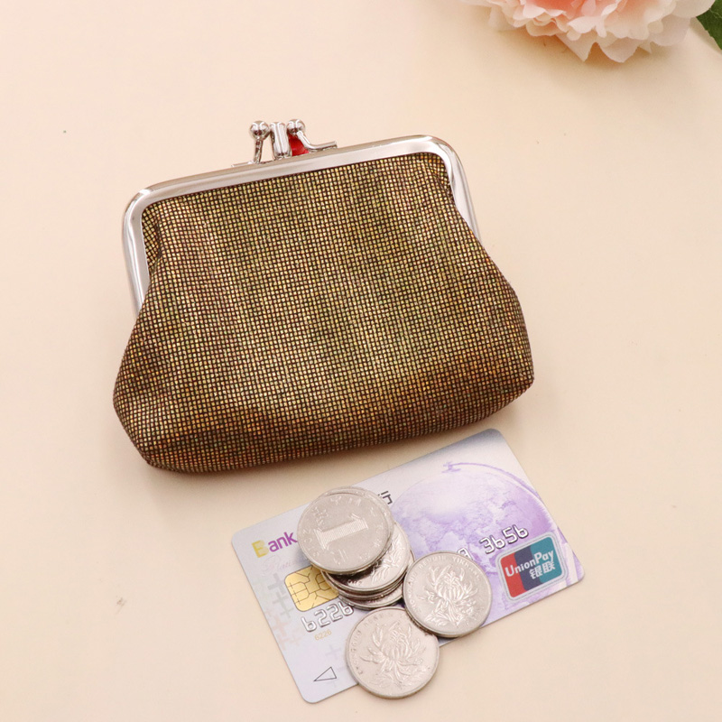 

6pcs Coin Purses Women Retro Double PU Grid Prints Hasp Short Wallet, Multi