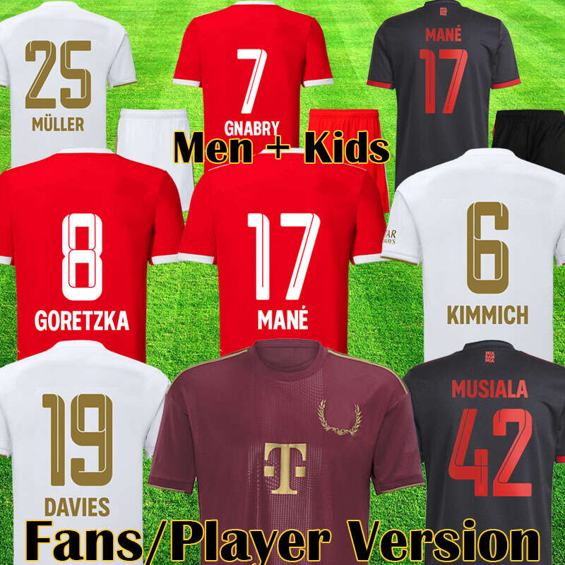 

Fans Tops Tees 22 23 DAVIES Oktoberfest soccer jersey 10 Years Champions BAYERN DE LIGT MUNICH MANE GNABRY MULLER KIMMICH munich MUSIALA football shirt Men, League away