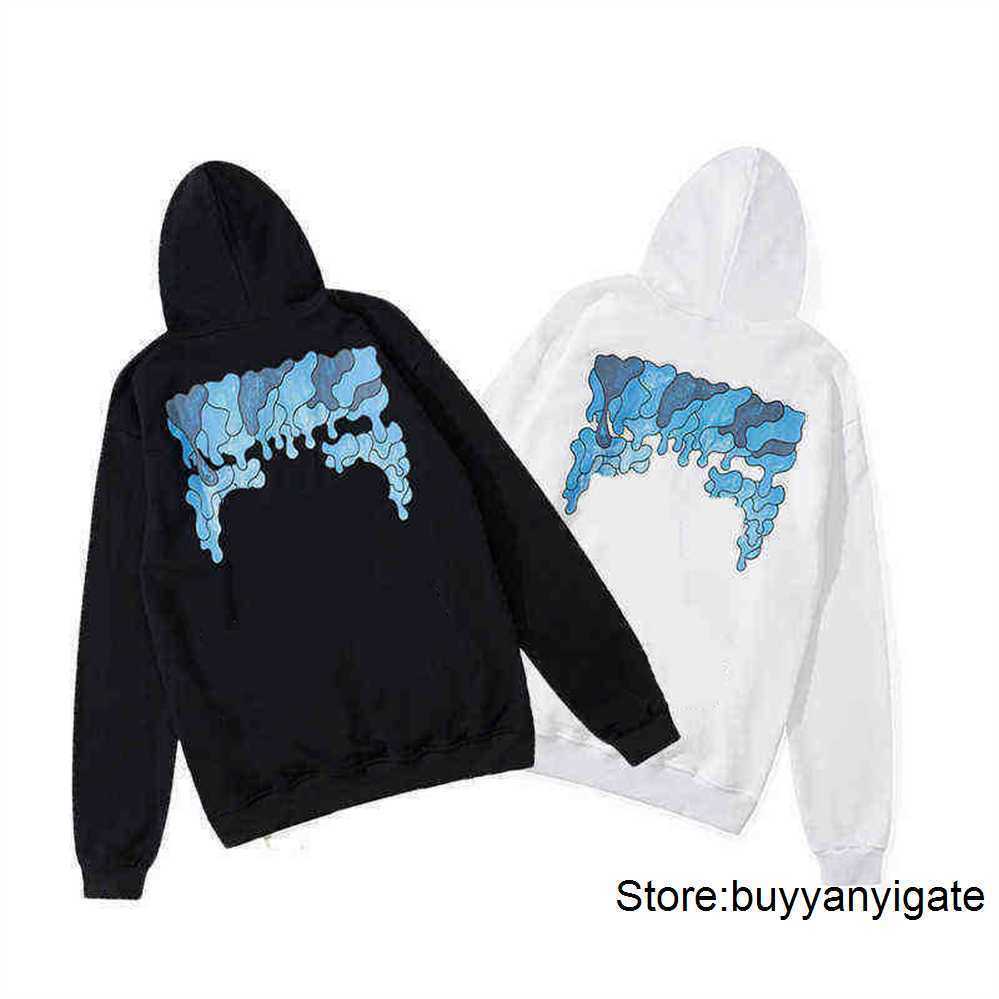 

Men's Sweatshirts Luxury Brand Offs Hoodies Tide Ow Back Tape Arrow Printed Hooded Sweater Loose Men Womens Religious Oil Painting Hoodie