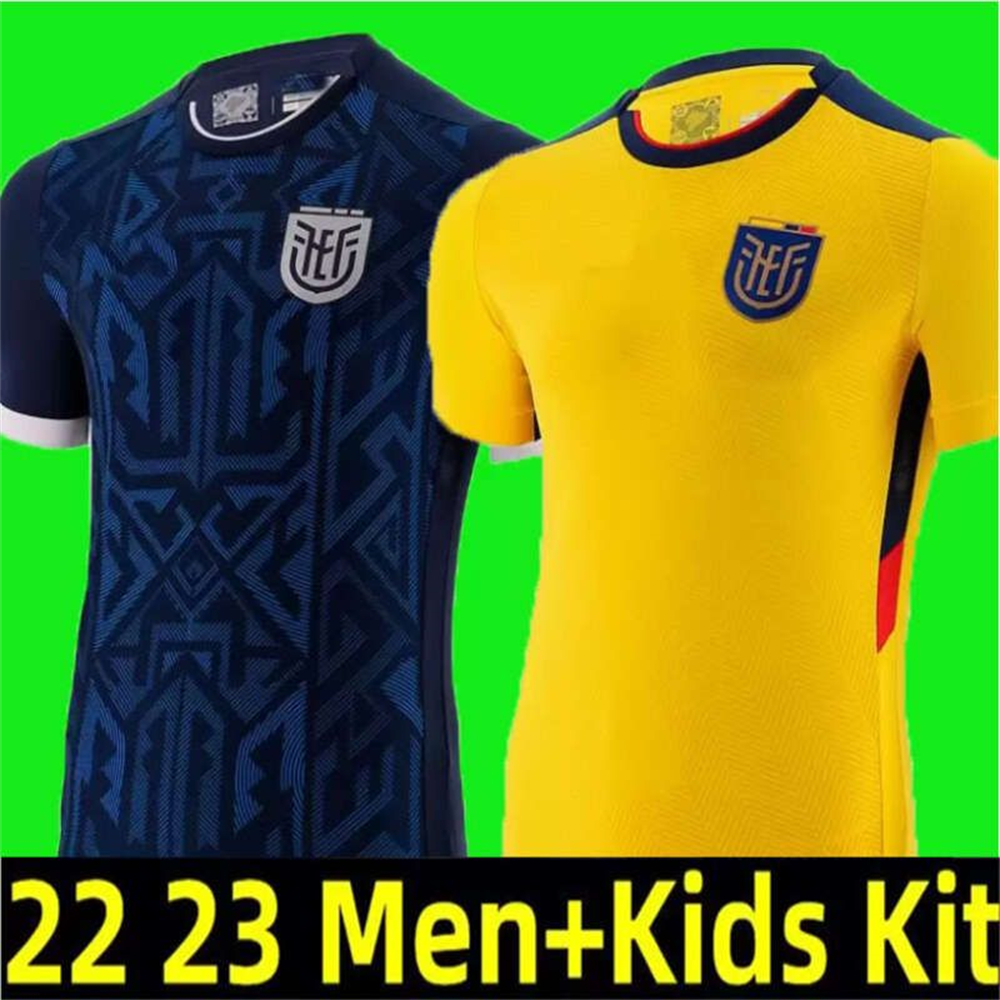 22 23 maillots de football de la Coupe du monde de l'Équateur Pervis Estupinan à domicile troisième J. Cifuentes Gonzalo Plata Michael Estrada ma