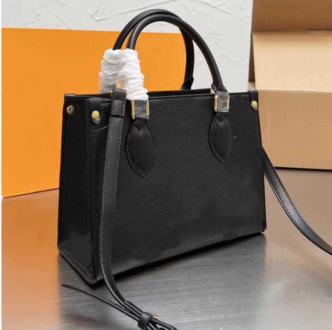 

Bags Fashion Totes Crafty ONTHEGO MM women luxurys designers bags genuine leather lady Handbags messenger crossbody shoulder bag Totes Wallet Men backpack, Black embossed/black logo