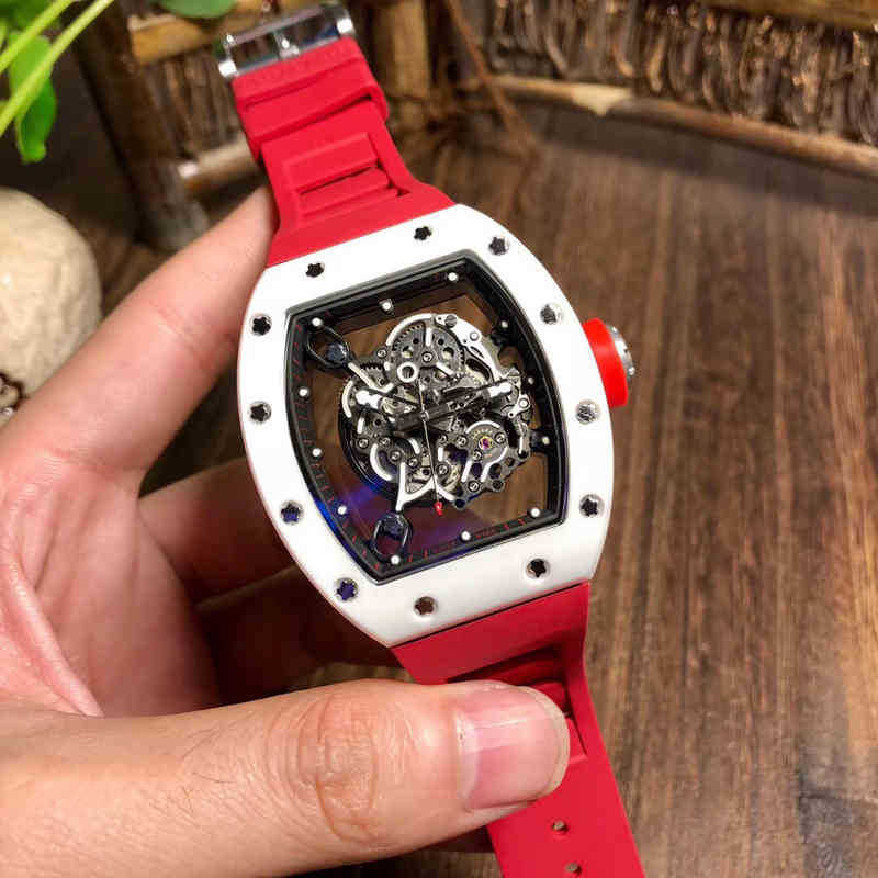 

watches wristwatch Luxury richa milles designer rm3502Chaopai richardwhite ceramic hollow out men's automatic mechanical watch luminous fas, Same price