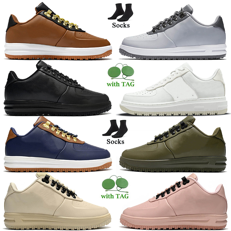 Lunar 1 Duckboot hommes femmes chaussures de course bottes lin moyen olive toile botte triple blanc noir gomme bordeaux extérieur baskets baskets