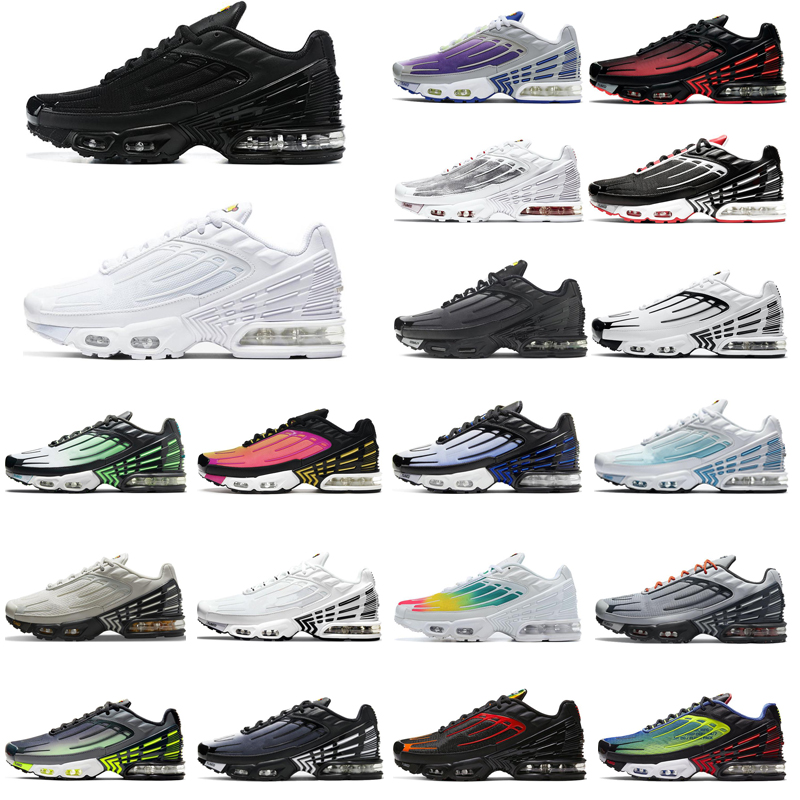 

Outdoor sneakers tn plus 3 sports shoes running Mens and Women trainers flat bottom Triple Black White Radiant Red Rainbow EUR 36-45, Zebra 40-46